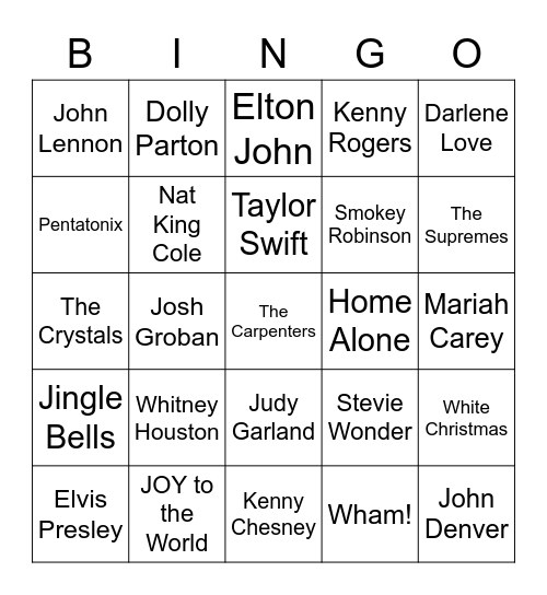 JOLLY Bingo Card