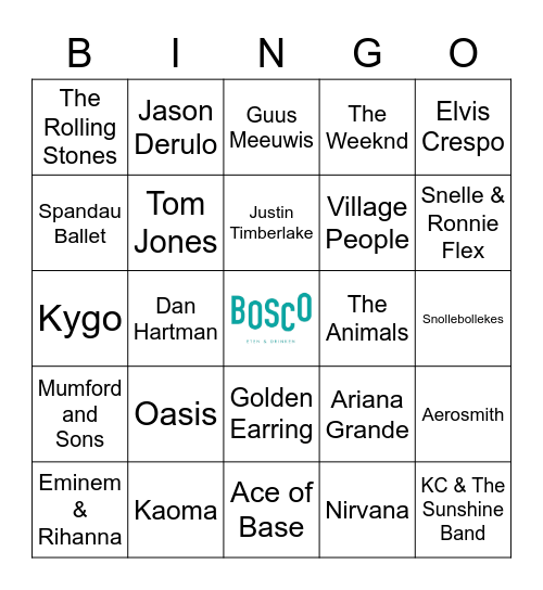 BOSCO BINGO FINALE Bingo Card