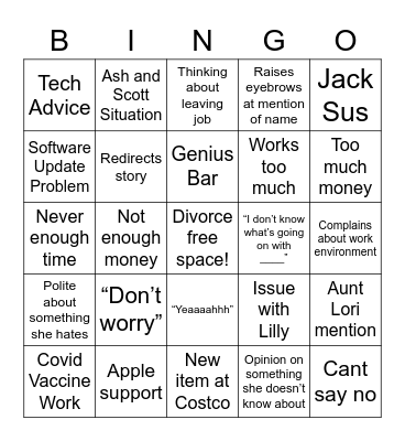 Debgo Bingo Card