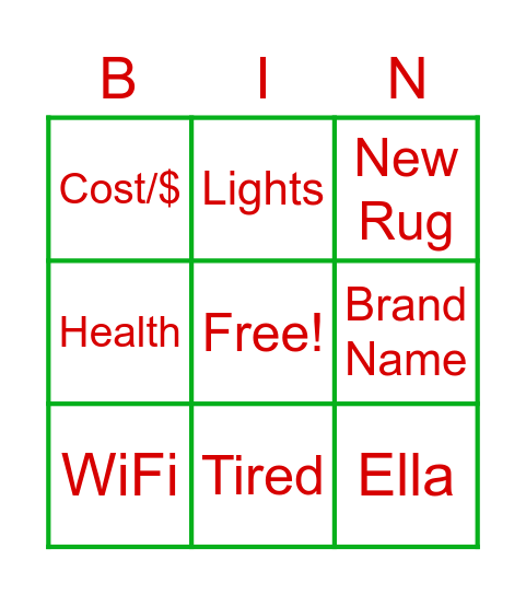 Mary Christmas 2020 Bingo Card