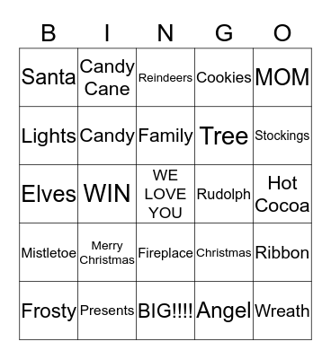 CHRISTMAS BINGO Card