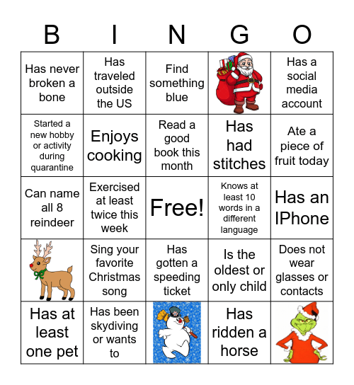 FAMILY BINGO Card