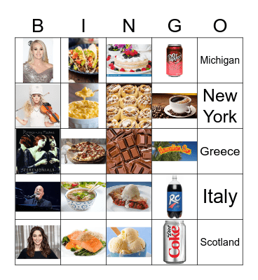 Family Christmas Bingo Card