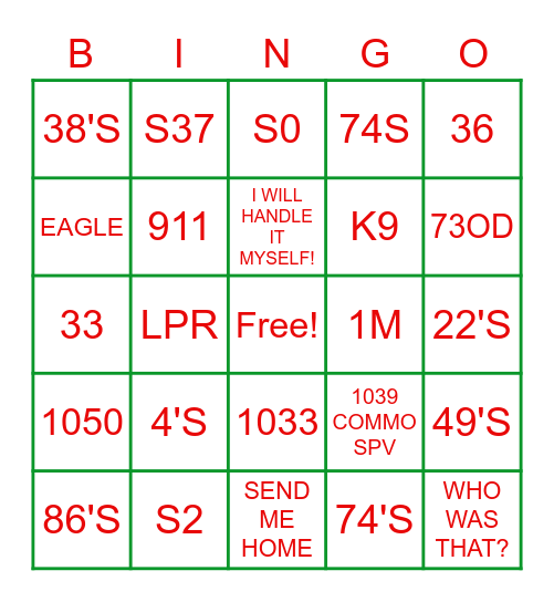 GLADES CHRISTMAS BINGO Card