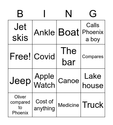 Eddie Christmas Bingo Card