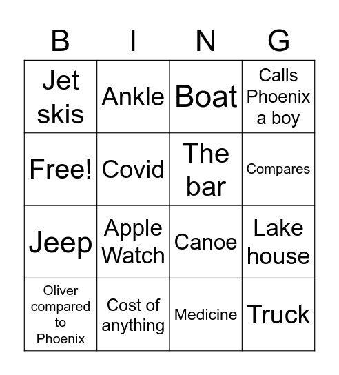 Eddie Christmas Bingo Card