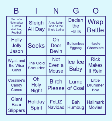 MURPHREE FAMILY CHRISTMAS Bingo Card