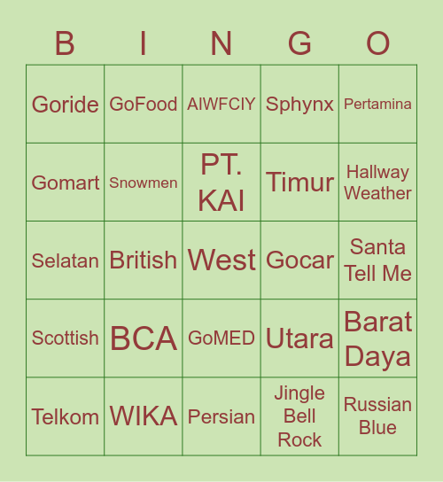 💚Juju’s❤️ Bingo Card
