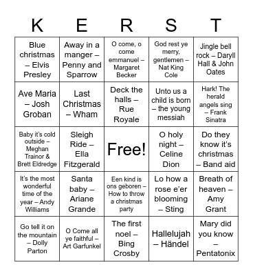 CHRISTMASBINGO De Gier 2020 Bingo Card