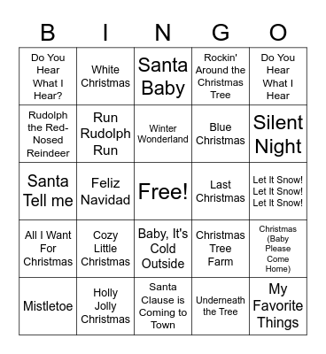 Hot Girl Christmas Bingo! Bingo Card