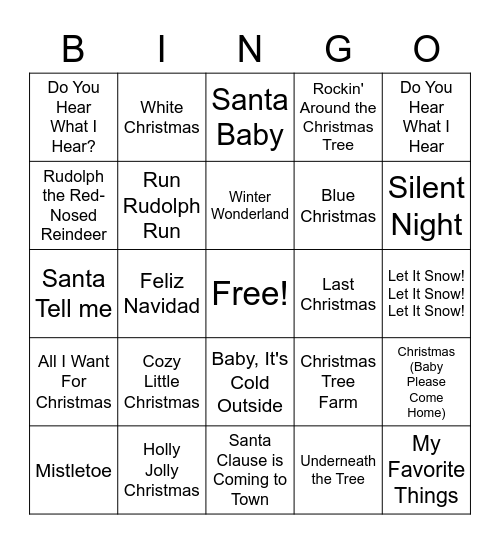 Hot Girl Christmas Bingo! Bingo Card