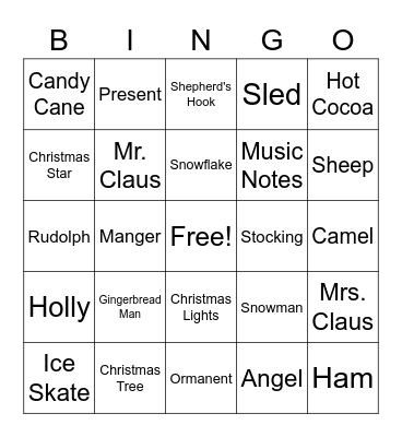 Christmas Bingo Card