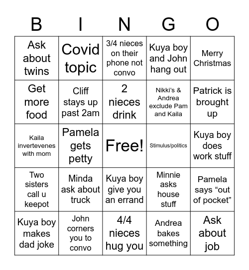 Knapp Meadows Bingo Card