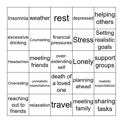 Holiday's or holiDAZE Bingo Card