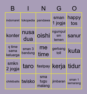 boo Bingo Card
