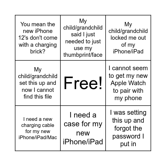 Day After Christmas Bingo Card