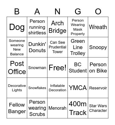 Bango Bingo Card