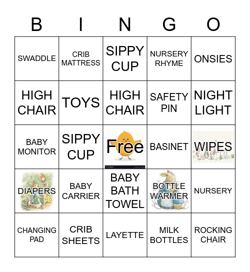 BABY SHOWER Bingo Card