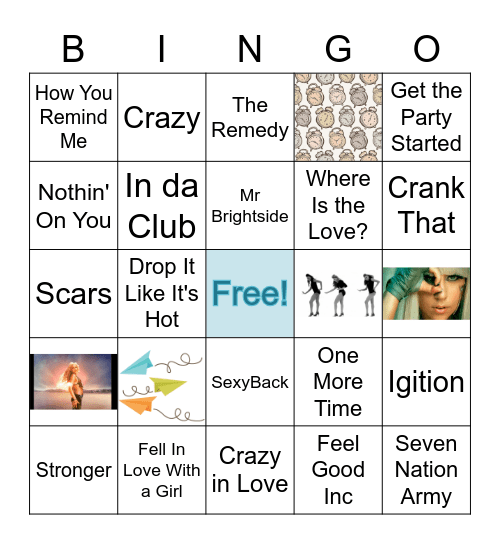 00's Bingo Card