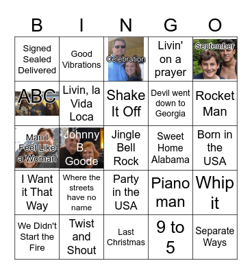 Music Bingo Card