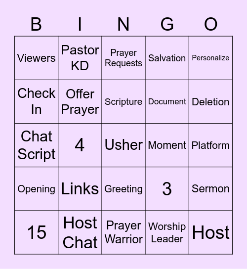 ChOP Training - Review Bingo Card