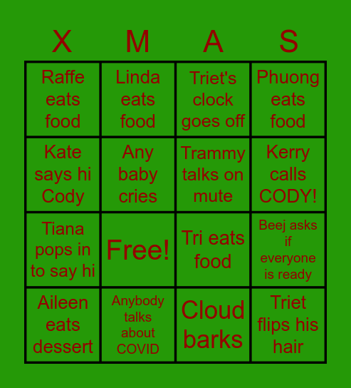 Survivor Christmas Bingo Card