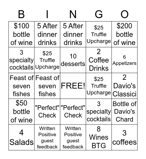 Big Win Bingo!! Bingo Card