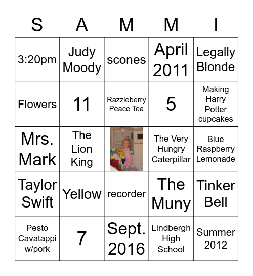 Happy 17th Birthday Bingo Card