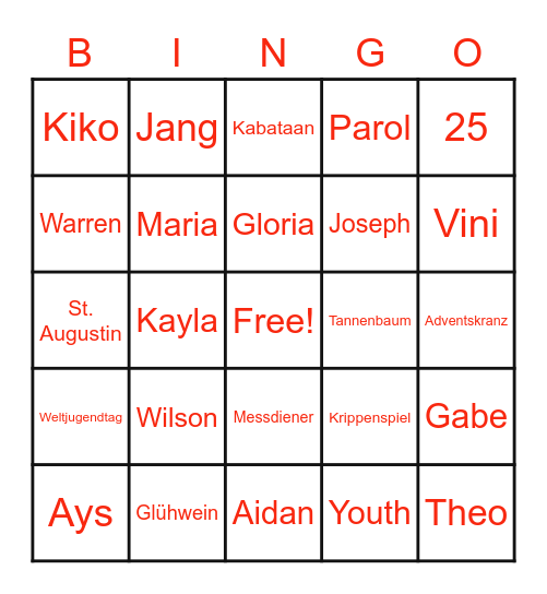 TROPA Bingo Card