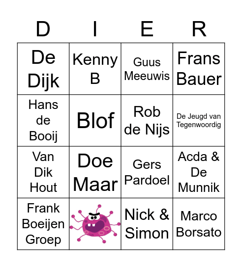 Nederlandstalig Bingo Card