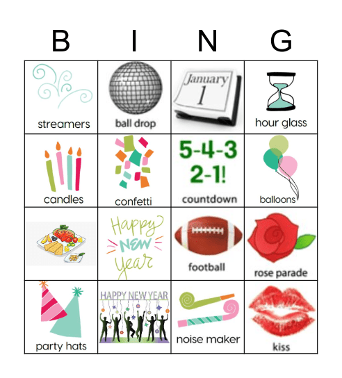 New Years BINGO Card