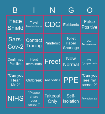 Bye Bye 2020! Bingo Card