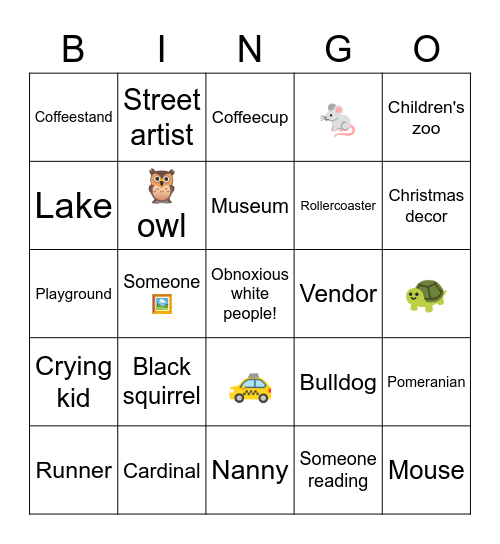 ⛰ Bingo Card