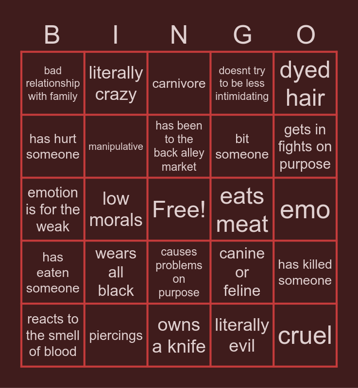 Shitty Online Dating Bingo [OC] 