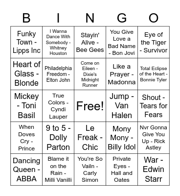 Solid Gold Bingo Card