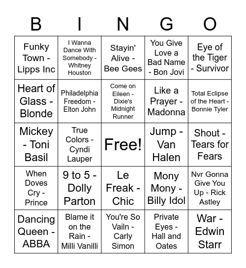 Solid Gold Bingo Card