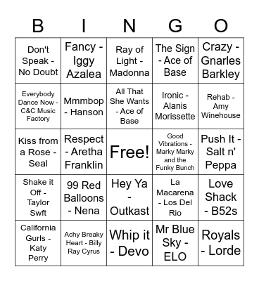 Test Round Bingo Card