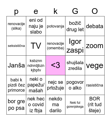 Bingo Card