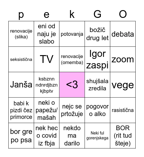 Bingo Card