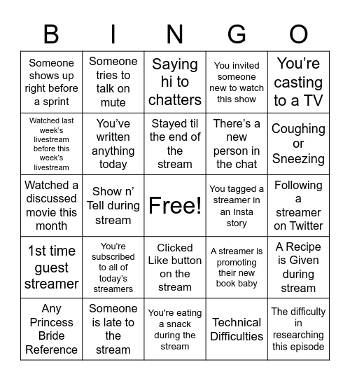 Getting Excited About Movies Ep 11: OwnVoices Discussion Bingo Card
