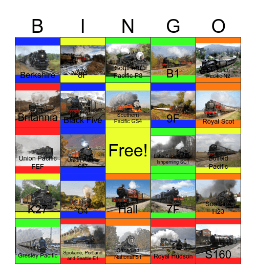 Steamin in 2009 Bingo Card