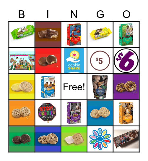 Cookie Bingo Card