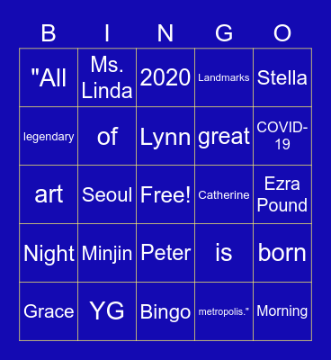 6-LM2 Bingo Card