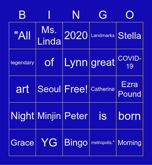 6-LM2 Bingo Card