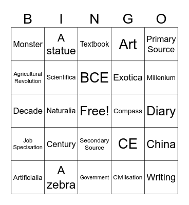 BINGO Card