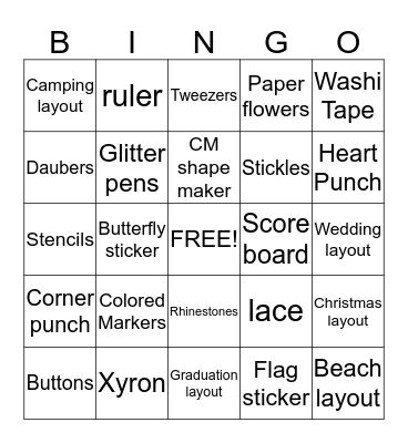 Happy Scrapper Bingo Card