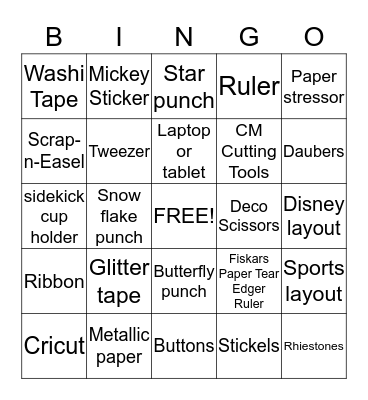 Happy Scrapper Bingo Card