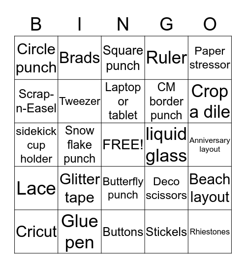 Happy Scrapper Bingo Card