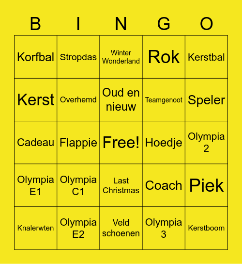 Olympia D1 :) Bingo Card