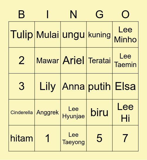 MV95HYEJIN Bingo Card